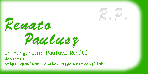 renato paulusz business card